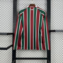 Camisa Manga Longa Fluminense Home 25/26 Torcedor Masculina - Verde e Vinho